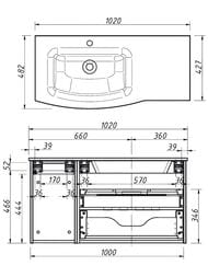 ����� ��� �������� Caprigo ������� (1020�520�482) �����, 2 �����, ���� ����� INT100.1L-�231