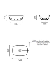�������� ��������� GSI Nubes (500�350�140) ��� �������� � ��������� ��� ���������,cenere matt 978417