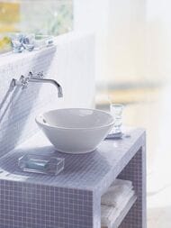 Раковина DURAVIT BACINO 420х420х170 без площадки под смесит, перелив, крепление 0325420000