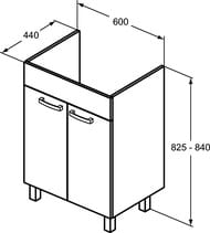����� ��� ����������� Ideal Standard TEMPO (600�825�440) ���������, ����� E0567TI