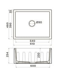 Мойка Omoikiri MIKURA 61-OL 610х460х254мм,керамическая,на/под столешницу, олива 4997070