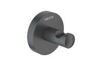 Крючок для ванной Aquatek Оберон AQ4201MB одинарный, цвет: черный матовый
