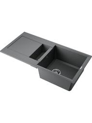 Мойка Omoikiri SAKAIME 86-2-PL (860х435х224) врезная, две чаши, тетогранит, цвет-платина 4993203