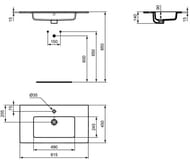 ���������� Ideal Standard TEMPO 81 �� (815�450�140) � ���������� ��� ��������� E066901