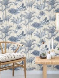 Обои виниловые на флизелине Rasch Natural Colors (0,53х10,05) растения, многоцветные 555127 (рул.)