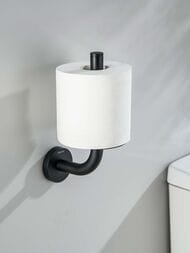 Держатель запасного рулона туалетной бумаги Aquatek Оберон AQ4207MB подвесной, цвет: черный матовый