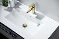 AQ6002PG сливной набор для раковины Push-open с переливом, крышка круглая, полир. Золото