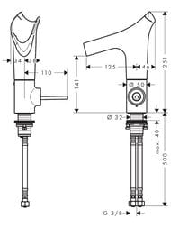 ��������� Axor Starck V 12112000 ��� �����������, ��������/����