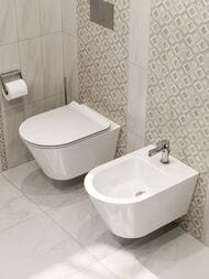 Биде KERAMA MARAZZI PLAZA Modern подвесное, 350х532х290, белый глянцевый PLM.bidet.02 — изображение 2