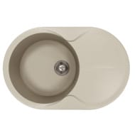 Мойка FLORENTINA Лацио 780х510х217 с крылом, врезная, кварц. комп., грей 17.010.C0780.305