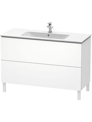 Тумба под раковину Duravit L-Cube 1220х704х481 напольная, 2 ящика, белый матовый LC662801818