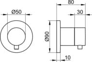 Запорный вентиль Keuco IXMO с рукояткой IXMO Comfort, круглая розетка, хром 59541 011001