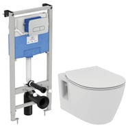 Инсталляция Ideal Standard ProSys 120P клавиша хром + Унитаз CONNECT Rimless + сиденье микролифт PR211601
