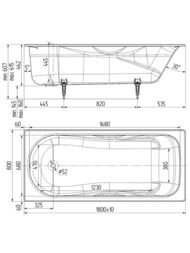 ����� �������� ������������� Wotte Comfort 1800x800 ��� �����