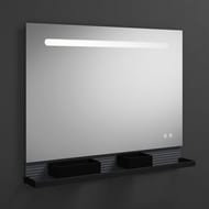 Зеркало Burgbad Fiumo 1000х700х30 LED, USB, сенсор, обогрев, рейлинг, панель графит SFXP100FOT56