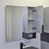 Зеркало-шкаф COMFORTY Франкфурт-75 (730х800х160) подвесной, бетон светлый 00-00011079