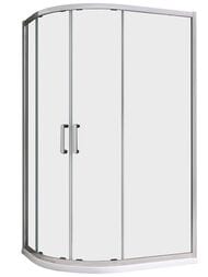 Душевой уголок ABBER Schwarzer Diamant AG01180 (1000х800х1950) асимметр., стекло  6мм прозр./хром — миниатюра 1