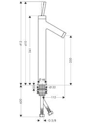 ��������� Axor Starck 10129000 ��� ��������-����, ����� 250 ��, ��� ������� �������, ����