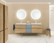 Тумба с раковиной Burgbad Lin20 830х622х495 подвесная, 2 ящика, дуб кашемир SGHF083F5355 — изображение 3