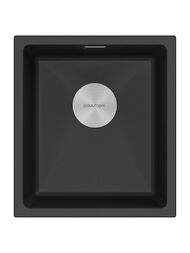 Мойка LUMI 41UNI, IT-GRANIT, LU41-BL, черный гранит, 410х460, Paulmark