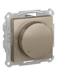 Светорегулятор (диммер) Systeme Electric ATLASDESIGN поворотно-нажимной 630Вт шампань ATN000536