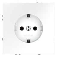 Розетка встраиваемая VOLTUM S70 с заземлением, 16А, белый матовый VLTM_VLS040102