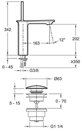 ��������� STANCE Jacob Delafon E14761-CP ��� ��������, ������������, ������� �����