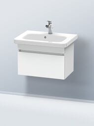 Тумба под раковину Duravit DuraStyle (580х398х368) подвесная ,1 ящик, цвет белый матовый DS637901818 — миниатюра 2