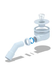 Сифон RGW E351C для поддонов серии SMC, 90 мм с переходником 40/50 мм 81243510-00