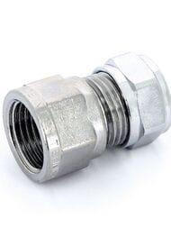 Соединитель Tiemme для медной трубы, 15х1/2"В обжим, хром 1130048 (1102C001504CZ ) — миниатюра 2