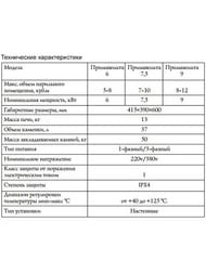 Печь банная ТМФ (TMF) ПРИМАВОЛЬТА электрическая, 6 кВт, черная бронза — миниатюра 2