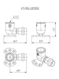 Пресс-водорозетка VALTEC 15х1/2"В, нерж. сталь, VTi.954.I.001504 — изображение 8
