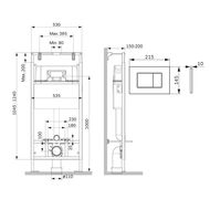 Инсталляция AM.PM MasterFit с механической клавишей ProC S хром матовый I012710.0231