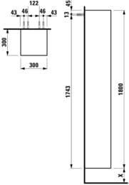 ����� ��������� Laufen BOUTIQUE 4.0913.1.150.250.1 (300�300�1800) ������ ����� ��� ������, ������� ���