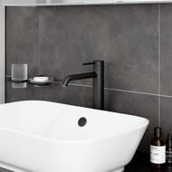 Смеситель для раковины-чаши VitrA Minimax Round A4353436EXP однорычажный матовый черный латунь