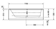 ����� ��������� Duravit D-Code 1700�700�420 ������ � ������, ����� 700097000000000