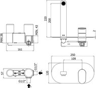 ��������� ��� �������� Paffoni Candy CA105CR �������������, � ���������� ������, ����� 200��, ����