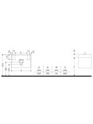 Тумба под умывальник Duravit Ketho.2 440x610x480 подвесной, 1 отделение, графит мат. K25062049490000 — изображение 2