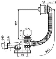 ������� �������� ��� ����� RAVAK X01377 CLICK CLACK ����� 570 ��