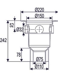 ���� Uponor Drain �75,110/150��, 3�32��, ������������ ������, 1093061