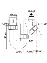 ����� P/S-�������� McAlpine (1 1/2"�40��) � �������������� ��������, �������.����� MRSK12V