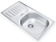 Мойка врезная Ukinox Classic 760х435 матовая нерж. сталь 0,6мм, слив 3 1/2, CLM 760.435 -GW6K 1R
