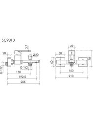 ��������� ��� ����� � ���� SANCOS Studio, ����. ������, PVD ��������,   SC9018BN