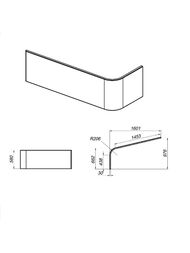Панель фронтальная для ванны AM.PM Spirit 160x100 универсальная  W72A-160U100W-P2