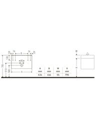 ����� ��� �������� Duravit D-Neo 634�440�452 ���������, 1 ����, ������ ��� DE4254004160000