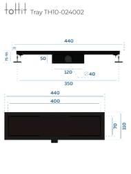 ������� ����� ��� ������ toHit Tray 400x100x75-95 ��������, ���. ������, ������, TH10-024002