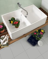 Мойка керамическая Villeroy&Boch O.NOVO 633200R1 (900х550) двойная, белая
