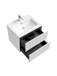 Тумба под раковину AQUATON Сохо 60 1A258001AJ010 588x455x482 подвесная, 2 ящика, белый глянец