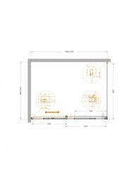 ������� ������ CEZARES PLANE 1200x900x1950 PLANE-AH-1-120/90-C-IN ������ ����������/�����