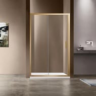 Душевая дверь Vincea Garda 1250х1900 профиль брашированное золото, стекло прозрачное VDS-1G125CLG — миниатюра 1